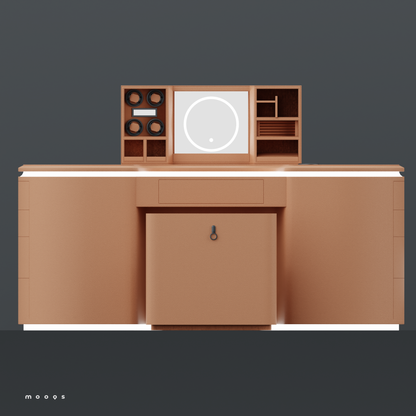 طاولة تجميل مع كرسي مدمج