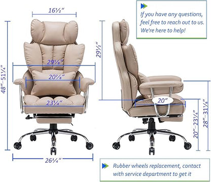 كرسي فاخر مريح من الجلد الصناعي للمكتب والألعاب