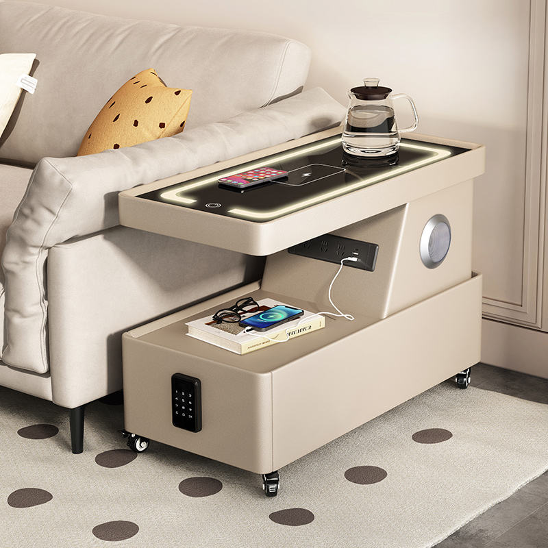 طاولة جانبية حديثة وذكية مع ضوء فاخر