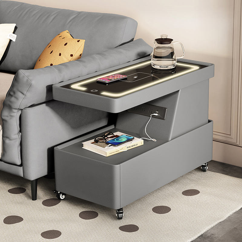 طاولة جانبية حديثة وذكية مع ضوء فاخر