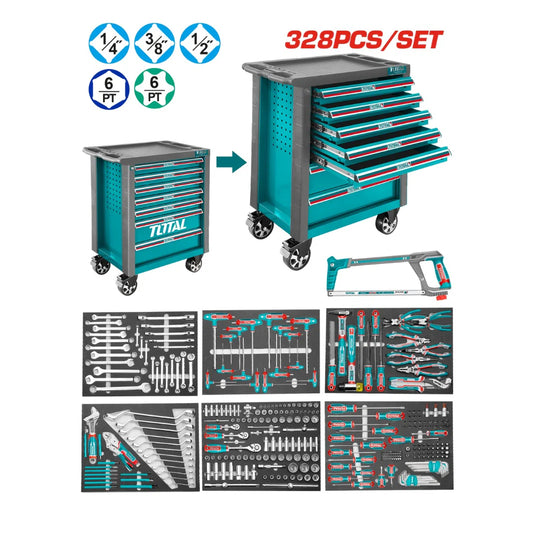 عرباية عدة 7 جوارير 328 قطعة Total THPTCS73281