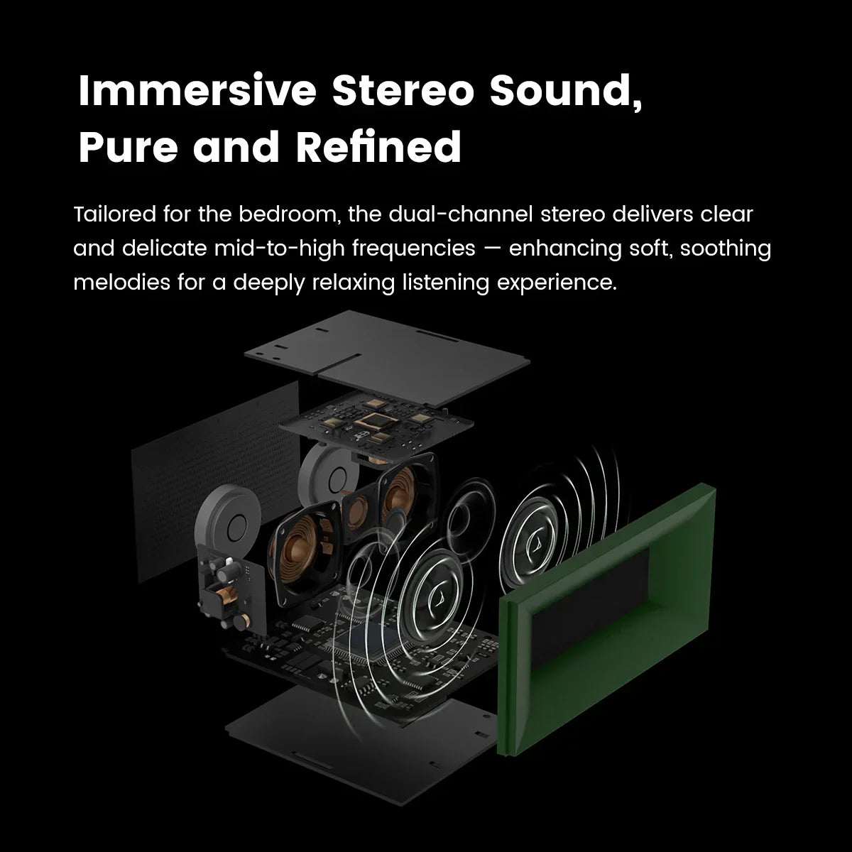 مكبر صوت ستريو Morning Blues S1 للطاولة الليلية 